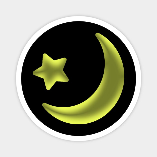 moon and star Magnet by rclsivcreative